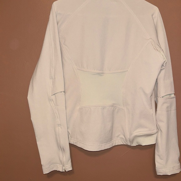 Nike Track Jacket Womens Beige Full Zip Medium - Picture 8 of 10